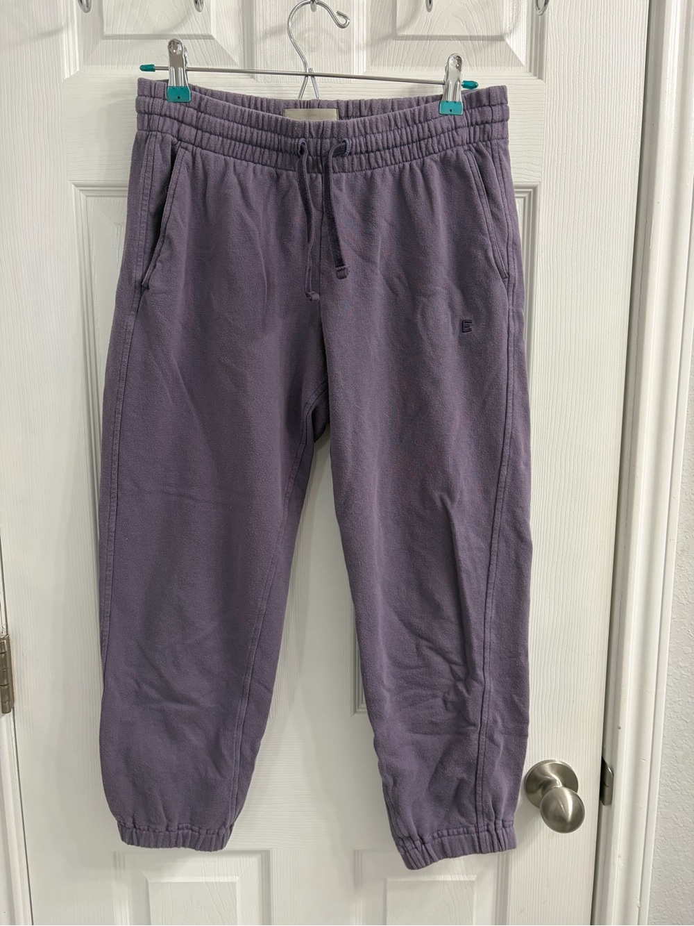 Everlane Lavender Ribbed Fleece Joggers